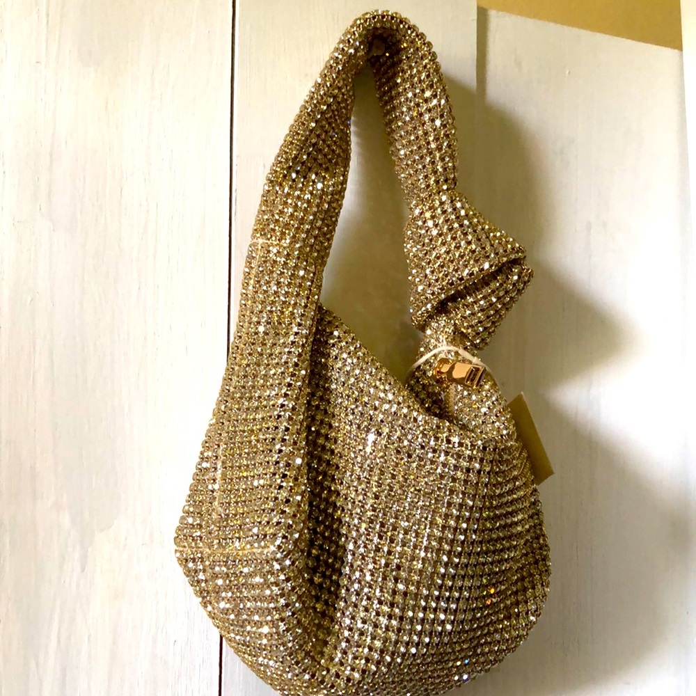 Crystal Madison West Gold Crystal Hand Bag - Picture 2 of 4